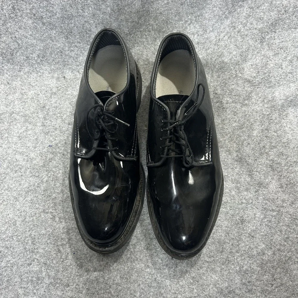 Capps 90263 Dress Shoes 8.5 D Black Patent Leather High Shine Formal